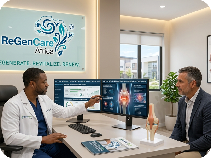 Doctor consulting male patient